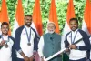 Bhaker Discusses Pistol; Hockey Team Gifts Signed Stick as PM Meets Olympics Contingent