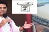 BRS leader KT RamaRao booked for flying drone without permission at Kaleshwaram project