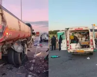 Fatal road accident : 10 people seriously injured.