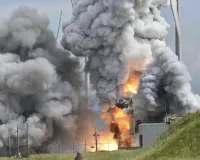 Small Japanese rocket engine explodes during test but no injuries are reported