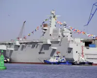 China launches amphibious assault ship that can launch fighter jets