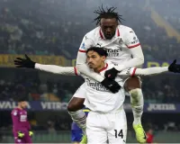 AC Milan back to winning ways with slender victory over struggling Verona