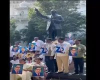 Telangana Congress holds protest against Union Minister Amit Shah's 'remarks' on Ambedkar