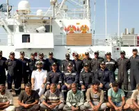 Coast Guard rescues 12 Indian crew members of sunken ship with Pak agency's help