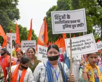 Hundreds protest in Delhi against atrocities on Hindus, other minorities in Bangladesh