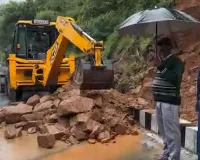 Cyclone Fengal Causes Landslides on Tirumala Ghat Road  