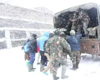 Heavy snowfall in upper reaches of Sikkim