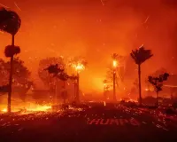 Second wind-whipped wildfire is burning out of control in Los Angeles area