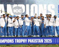 India win third Champions Trophy title with four-wicket victory over New Zealand