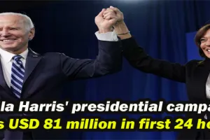 Kamala Harris’ presidential campaign raises USD 81 million in first 24 hours