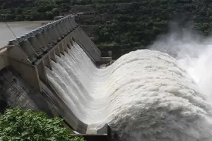 Officials opened 10 gates of Srisailam Dam by 20 feet