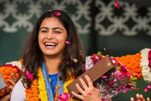 History-making Manu Bhaker arrives home to enthusiastic reception