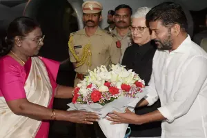 President Murmu arrives in Hyderabad