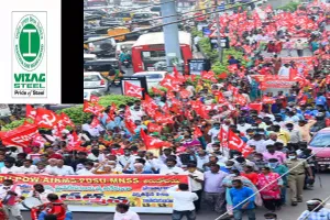 Union leaders stage rally to protest VSP privatisation