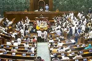 Both houses adjourned for the day amid oppn protests on Adani row, Sambhal violence