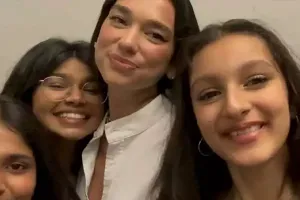 Pic: Mahesh, Sukku & Vamshi’s Daughters with Dua Lipa